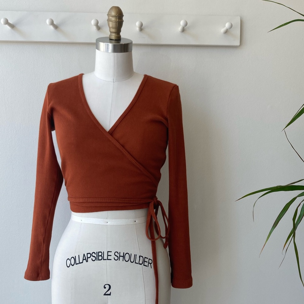 Big Bud Press Wrap Top - Burnt Terracotta - Size 1